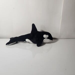 Douglas Cuddle Toys Orca Whale Plush Stuffed Animal Black White Killer Whale